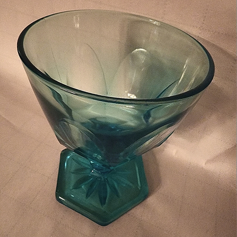 Fostoria Crystal Virginia Blue Water Goblet Ice Tea Goblet Glass